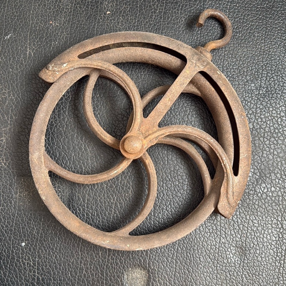 Antique cast iron pulley